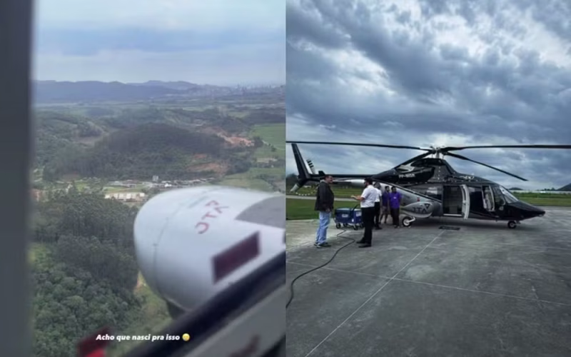 Videomaker publicou imagens de dentro de helicóptero desaparecido com cantor Rick e empresário