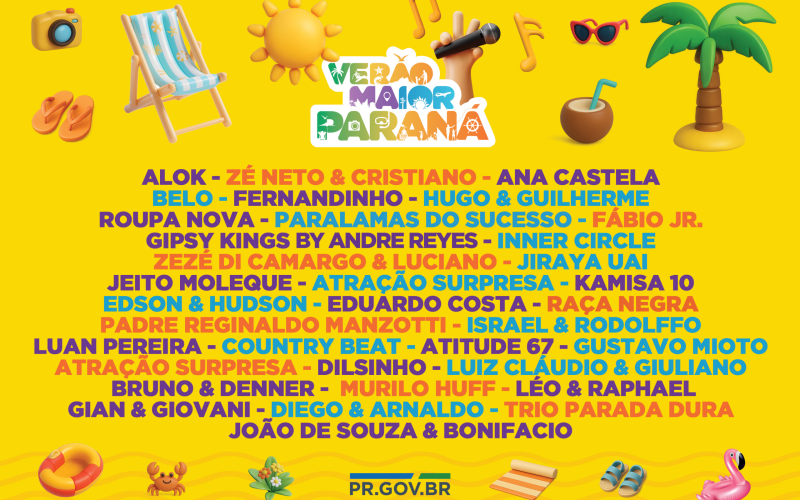 Temporada de Gigantes: Verão Maior Paraná continua maratona de megashows nesta sexta-feira (16/01)