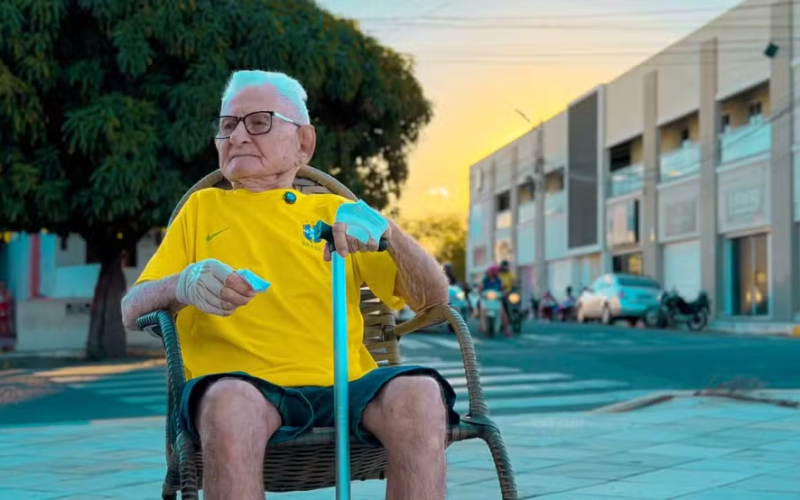 Cearense de 101 anos que viu todas as Copas manda recado à Seleção: “Não se precipitem”
