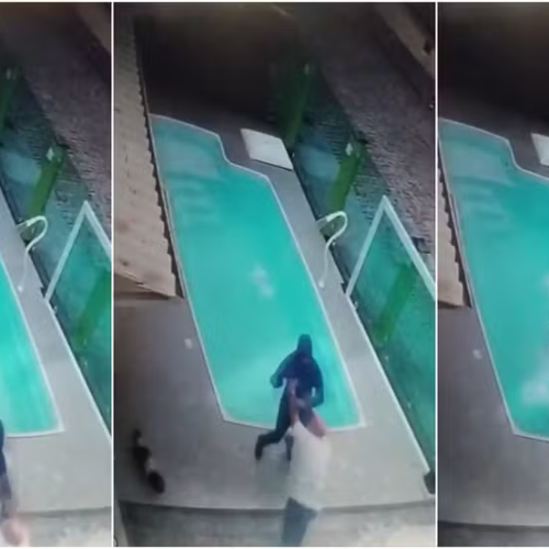 Homem reage a assalto, empurra criminoso na piscina e consegue escapar em Santa Catarina