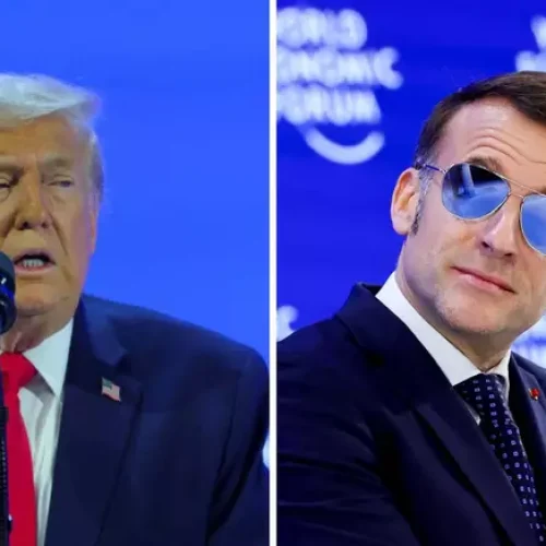 Estilo e Hostilidade: Trump Ironiza Óculos de Macron e Ameaça “Tarifaço” sobre Vinho Francês