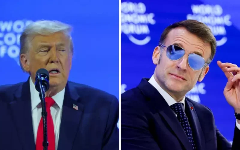 Estilo e Hostilidade: Trump Ironiza Óculos de Macron e Ameaça “Tarifaço” sobre Vinho Francês